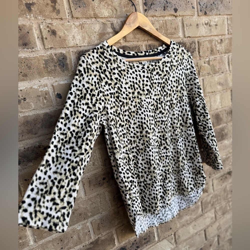 Tommy Bahama Ashby Isles Lagoon Black and Cream Patterned Long Sleeve Top Size M - Picture 6 of 11